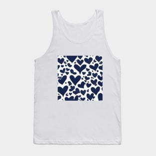 Heart Navy Shadow Silhouette Anime Style Collection No. 239 Tank Top